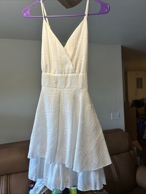 Beautiful Spaghetti Strap V-Neck Layered Dress